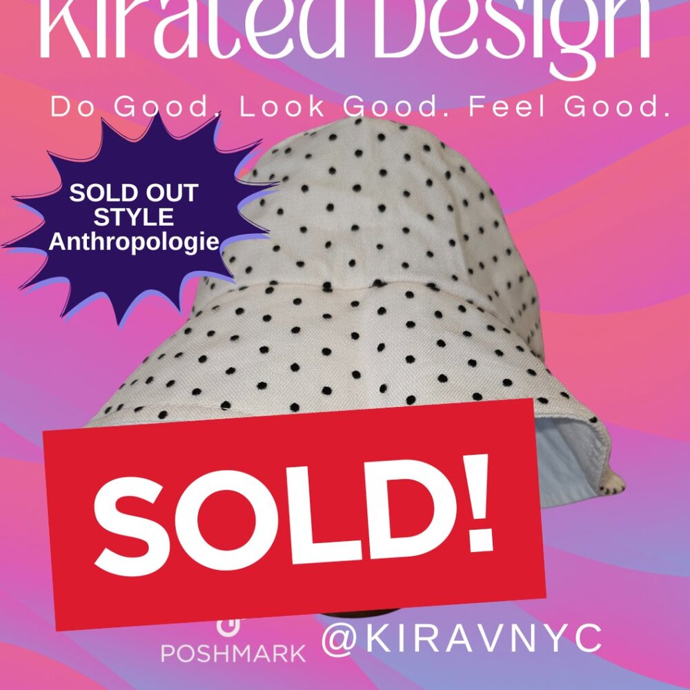 NWOT Sold out Anthro Polka Dot Bucket hat #verydemure